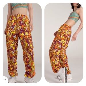 {adidas by Stella Mccartney} Floral Printed Woven Track Pants - Small - NWT